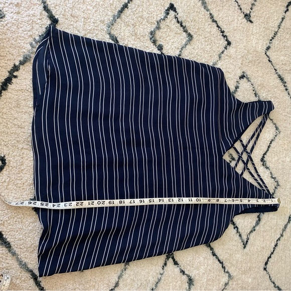 ✨5 FOR $25✨ Maurices navy blue stripe cross back tank top - Picture 5 of 8